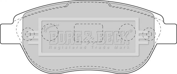 BORG & BECK Комплект тормозных колодок, дисковый тормоз BBP1715